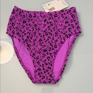 NWT Good American Leopard Bikini Bottoms